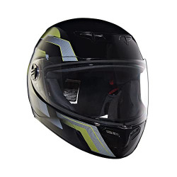 Royal Enfield TPEX Full Face Camo MLG Helmet with Clear Visor Gloss Black, Size: L(59-60cm)