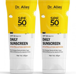 Dr. Alies Professional Sunscreen - SPF 50+++ PA+++ Sunscreen Lotion SPF50 PA+++ Sunblock Cream For Indian Skin - (pack-2)(120 g)