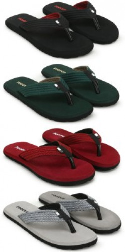 Footup Men 4 Pairs|EVA|Ultralightweight|Premium|Comfort|All Seasons Trendy|Slippers for Men Slippers(Multicolor 10)