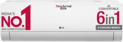 LG AI Convertible 6-in-1 Cooling 2024 Model 1.5 Ton 5 Star Split Inverter 4 Way Swing, HD Filter with Anti-Virus Protection AC with VIRAAT Mode & ADC Sensor AC - White(TS-Q19YNZE, Copper Condenser)