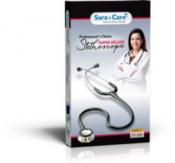 Sara+Care Stethoscope - Super Delux Stethoscope Stethoscope(Black Tone)