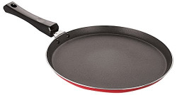Nirlon Classic Range Non-stick Aluminium Cookware Dosa Tawa, 30cm, Red/Black (FT13)