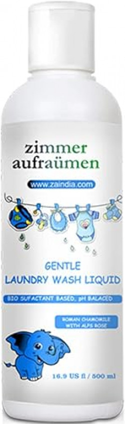 Zimmer Aufraumen Baby Laundry Washing Liquid Detergent for Front Load Machine With Natural & Organic Cleaning Agents, 5 Bio Enzymes Blend (450 ml)
