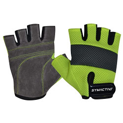 Amazon Brand - Symactive Gym Training Gloves, Set of 2, X-Large, Ace, Green