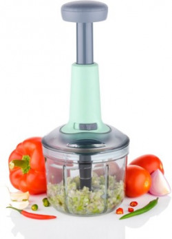 OFFYX Hand Push Chopper 900 ML with 4 Stainless Steel Blades Vegetable & Fruit Chopper(Pack Of 1)