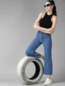 Roadster Women Flared High-Rise Stretchable Jeans