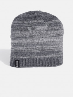 The Roadster Lifestyle Co Unisex Grey Self-Striped Beanie