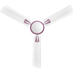 STANDARD STELLAR PREMIUM 600MM HIGH SPEED ANTI DUST DECORATIVE CEILING FAN|ENERGY EFFICIENT BEE STAR RATED|ANTI RUST| 2 YEAR WARRANTY|DUAL TONE METALLIC FINISH (WHITE MAUVE, PACK OF 1)