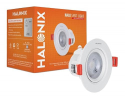 HALONIX 6W 6500K WHITE ADJUSTABLE HALO LED SPOT LIGHT | COMPACT DESIGN WITH 120 BEAM ANGLE | RECESSED DOWN LIGHT FOR FALSE CEILING | CUTOUT - 2.6 INCH | PACK OF 1