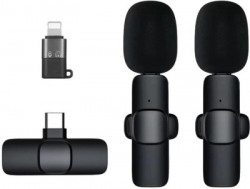GENTLEMOB Latest k9 Mic wireless microphone for iPhone/Android YouTube, live streaming Mic Camera Microphone