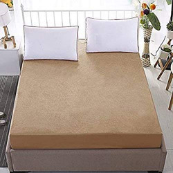 Linenovation 100% Waterproof Mattress Protector- King Size Bed 72 Inch X 78 Inch (6 ft X 6.6 ft)- Beige