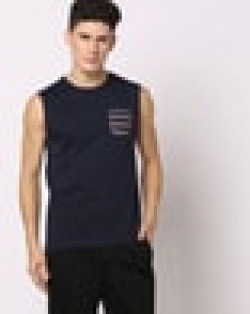 Relaxed Fit Gradient Stripes Sleeveless T-Shirt