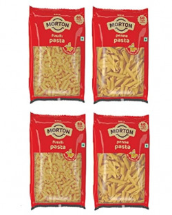 MORTON Pasta Macaroni | Durum Wheat Pasta | Source of protein & 100% Vegetarian | Free from Artificial Colors & Preservatives | Zero cholesterol | Pasta Macaroni - 450gm(Pack of 4)