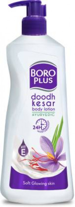 BOROPLUS Doodh Kesar Body Lotion|24H moisturisation|100% Ayurvedic|Glowing Skin(400 ml)