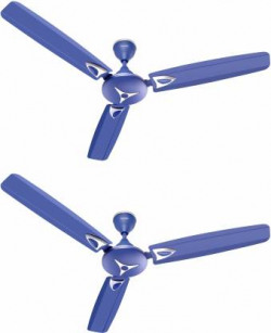 Candes STAR 3 Star 1200 mm Ultra High Speed 3 Blade Ceiling Fan(Blue, Pack of 2)