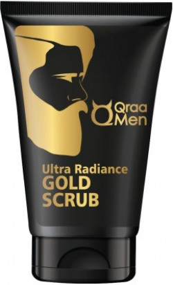 Qraa Ultra RadianceGold Scrub with 24K Gold- Instantly clear and Bright skin, Removes dead skin cells, With Walnut and Vitamin E Scrub(100 g)