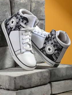 CARRITO Casual New Design Stylish Sneakers Shoes For Womens And Girls High Tops For Women(White)