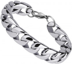 LaraFashion Shell, Silver, Stainless Steel Titanium Tennis Bracelet