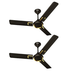 Havells Glaze 1200mm 1 Star Energy Saving Ceiling Fan (Smoked Brown Copper, Pack of 2)