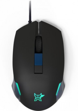 ARCTIC FOX WIRED WITH BREATHING LIGHTS AND DPI UPTO 3600 WIRED OPTICAL GAMING MOUSE(USB 3.0, BLUE, BLACK)