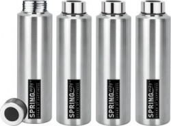 SPRINGWAY STAINLESS STEEL WATER (SET OF 4, STEEL) 1000 ML BOTTLE(PACK OF 4, STEEL/CHROME, STEEL)