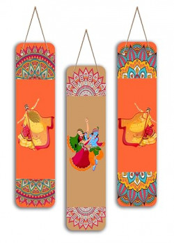 SAF Dancing Radha krishna Mdf Wooden Wall Hanging Home Decor Plates, wall painting, wall hanging For home decoaration, office, living room, wall decoration WHWHC-J1