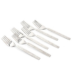 Embassy (Classic by Embassy) Dessert Fork, Pack of 6, Stainless Steel, 17.8 cm (Hi-Trend, 17 Gauge)