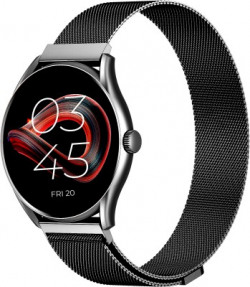 beatXP Vega 1.43'' Super Retina AMOLED Display, 1000 Nits, BT Calling with Metal Body Smartwatch(Copper Black Strap, Free Size)