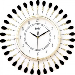 AJANTA Analog 30 cm X 30 cm Wall Clock(Black, Silver, With Glass, Standard)