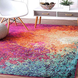 Status Contract 3D Printed Vintage Persian Carpet Rug Runner for Bedroom/Living Area/Home with Anti Slip Backing (4X 6 Feet-Medium , Multi)-Pack of 1