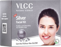 VLCC SILVER FACIAL KIT - 60 G - FOR SKIN PURIFYING FACIAL WITH SILVER(6 X 10 G)