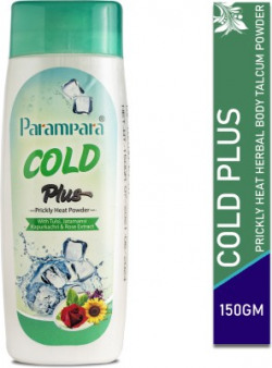 PARAMPARA AYURVED ANTI AGING CARE COLD PLUS HERBAL PRICKLY HEAT COOL BODY TALCUM POWDER(150 G)