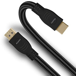 AGARO HDMI to HDMI Cable, Nylon Braided, 2M, Gold Plated Connectors, LCD television, Laptops, desktops, Monitor Screens, Gaming consoles