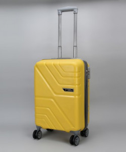 Kandel London Hard Sided PP 4 Wheel Spinners, Expandable Bag with Combi Lock(GT-YELLOW) Cabin Suitcase 4 Wheels - 22 inch
