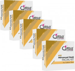 QRAA ADVANCE GOLD FACIAL KIT FOR CELLULAR GLOW|ONE TIME FACIAL KIT|(5 X 33 G)