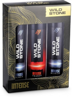 Wild Stone Intense 2 Black & 1 Trance Body Perfume | No Gas Deo for Men | 150ml Each | Perfume Body Spray - For Men(450 ml, Pack of 3)