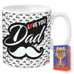 archies Gift for Fathers | Gifts for Father | Fathers Day Gift 350 ml Coffee Mug with Father Day Card Gift Set for Father, Dad, Papa | Father Day Giftting Idea FDC23CM-17