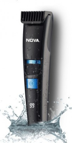 NOVA NHT 1059 DIGITAL WATERPROOF TRIMMER 200 MIN RUNTIME 40 LENGTH SETTINGS(GREY)