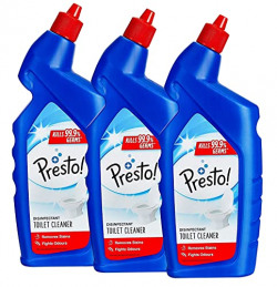 Amazon Brand - Presto! Toilet Cleaner,Original 1 L (Pack of 3)|Kills 99.9% Germs
