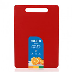 KOLORR HOME MATE LARGE 1 VEGETABLE AND FRUITS PLASTIC CHOPPING/CUTTING BOARD FOR HOME/KITCHEN/HOTELS RESTAURANTS BPA FREE - (RED)