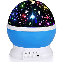 HONGID RUBBER NIGHT LIGHTS FOR KIDS,STAR LIGHT PROJECTOR KIDS ROOM,GLOW IN THE DARK STARS,CHRISTMAS XMAX BIRTHDAY GIFTS KIDS,LIGHT LAMP SENSORY AESTHETIC ROOM DECOR, BLUE