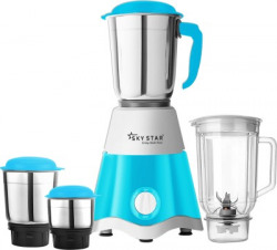 Skystar Supreme Elegant 750 Juicer Mixer Grinder (4 Jars, White Blue)
