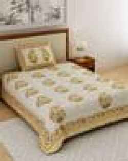Floral Print Single Bedsheet with Pillow Covers