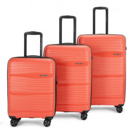 NASHER MILES NICOBAR DUAL TONE POLYPROPYLENE SET OF 3 TROLLEY BAGS (55, 65 & 75 CM) CHECK-IN SUITCASE 4 WHEELS - 28 INCH