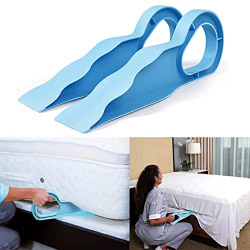 CORTINA PLASTIC (PACK OF 1) MATTRESS LIFTER TOOL 2 IN 1 BEDSHEET TUCKER TOOL BEDSHEET MATTRESS LIFTER STAND BED LIFTER HELPS LIFT AND HOLD MATTRESS WEDGE ELEVATOR TOOL BED MAKING TOOL BED TUCKER TOOL
