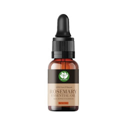 GO VEGAN ROSEMARY ESSENTIAL OIL ROSEMARY ESSENTIAL OIL FOR HAIR GROWTH, HAIR FALL CONTROL AND NOURISHMENT, SKIN CARE | 100% PURE, NATURAL | 15 ML
