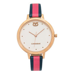 TEAL BY CHUMBAK ROUND DIAL ANALOG WATCH FOR WOMEN|STRAWBERRY ICE COLLECTION| PRINTED VEGAN LEATHER STRAP|GIFTS FOR WOMEN/GIRLS/LADIES |STYLISH FASHION WATCH FOR CASUAL/WORK - WHITE