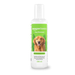 Amazon Basics Aloe Vera and Tea Tree Oil Shampoo for Dogs and Puppies, 200 ml, Pack of 1