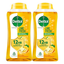 DETTOL BODY WASH AND SHOWER GEL FOR WOMEN AND MEN, REFRESH - (PACK OF 2-250ML EACH) | SOAP-FREE BODYWASH | 12H ODOUR PROTECTION