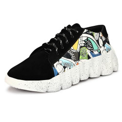 Walking Zombie Brand- Latest Stylish Men's Sneakers (7_Black) Pack of 11